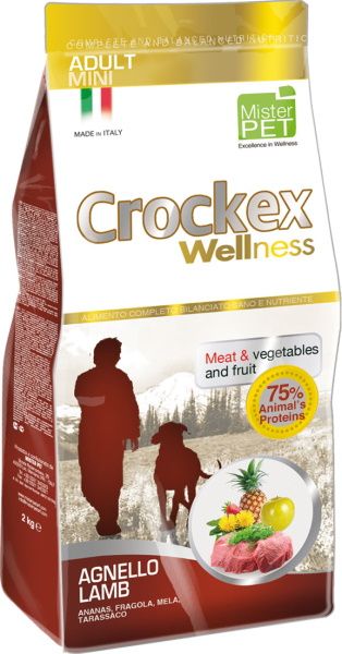 CROCKEX Wellness food for adult dogs of small breeds, lamb with rice