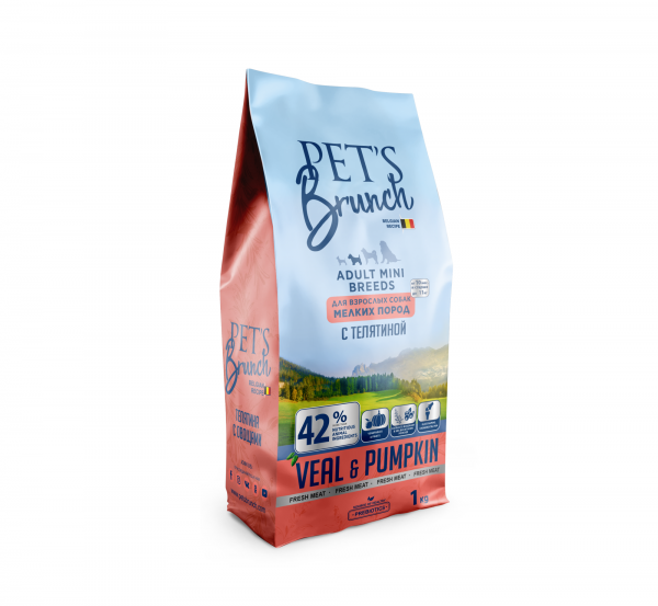 Pet's Brunch small breed dog food with veal