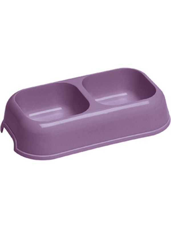 Ferplast Party 16 double bowl for dogs, plastic, colored