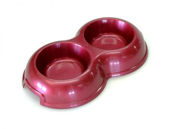 Homepet bowl for dogs and cats, double