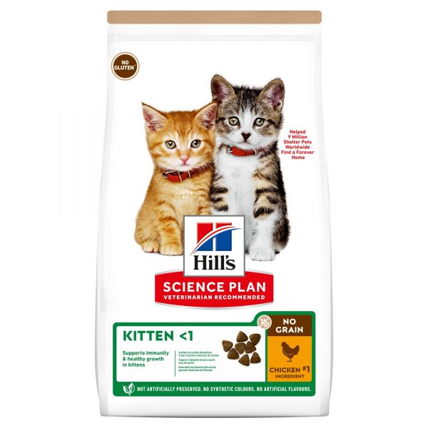 Hill's SP No Grain Grain Free Kitten Food with Chicken and Potatoes