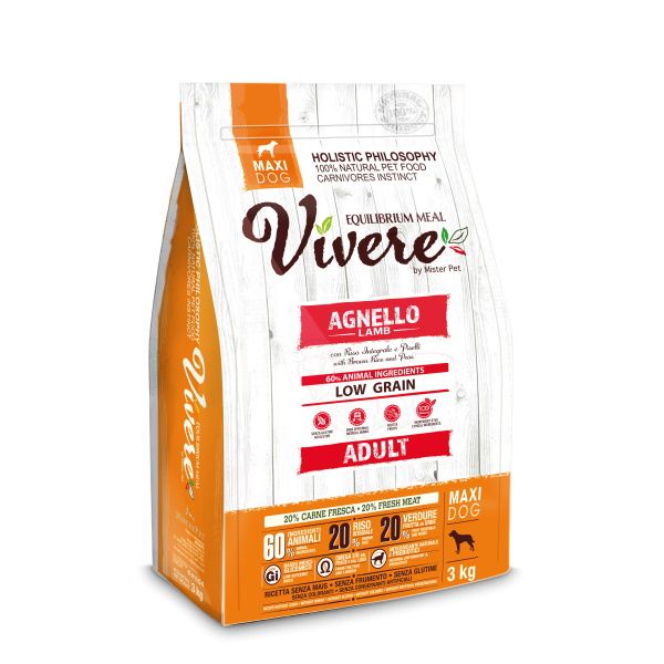 Vivere food for dogs of large breeds, low grain, lamb