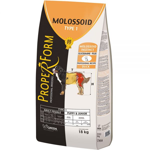 Proper Form Molossoid Type 1 Puppy Food for Large and Giant Breeds with Duck