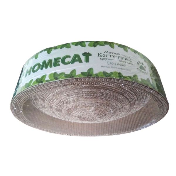 Homecat Mint bowl cat scratching post, with sides, round, corrugated board